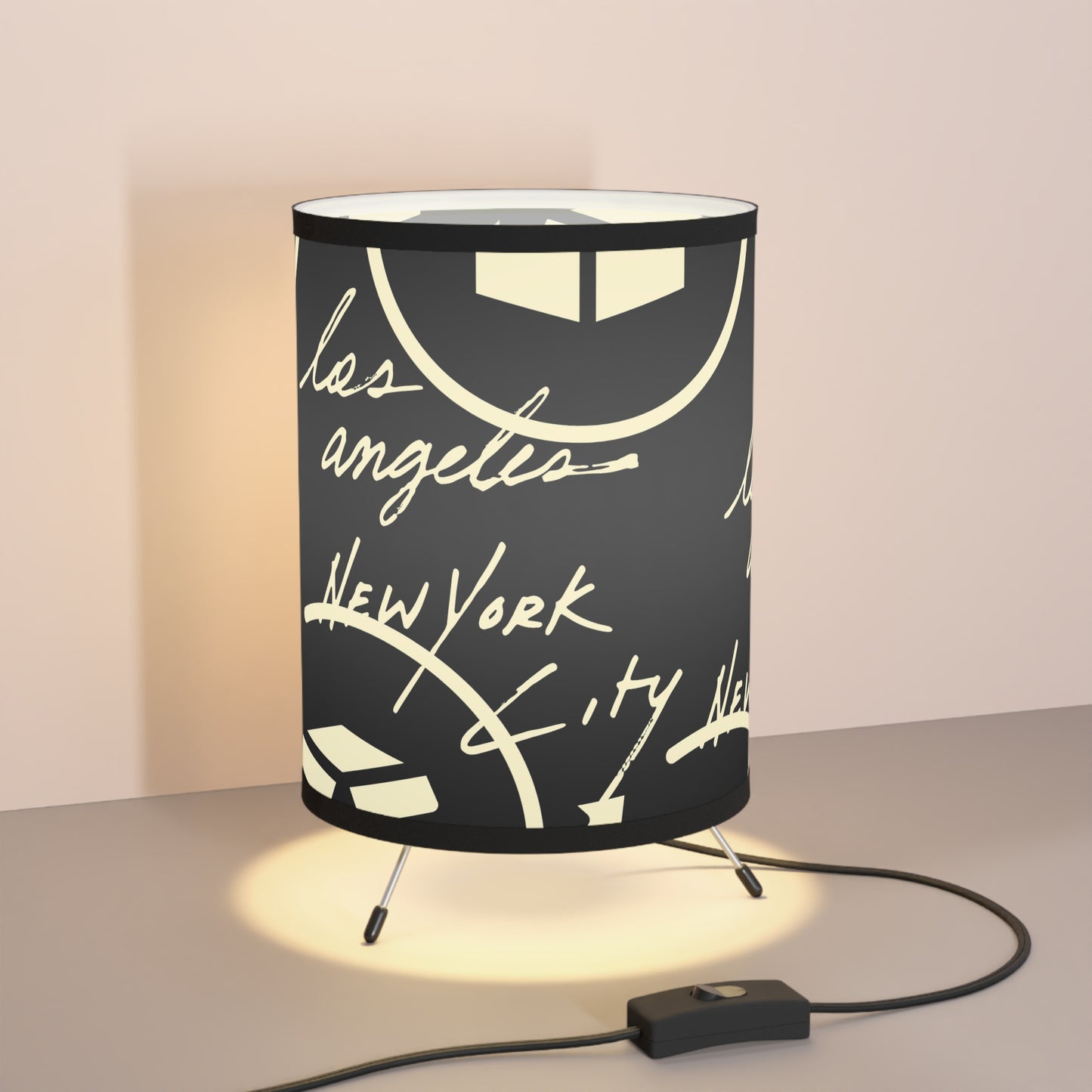 Lix Tripod Lamp with High-Res Printed Shade, US\CA plug