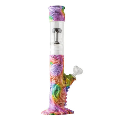 Straight Tube Detachable Tree Perc Bong (Random Color)