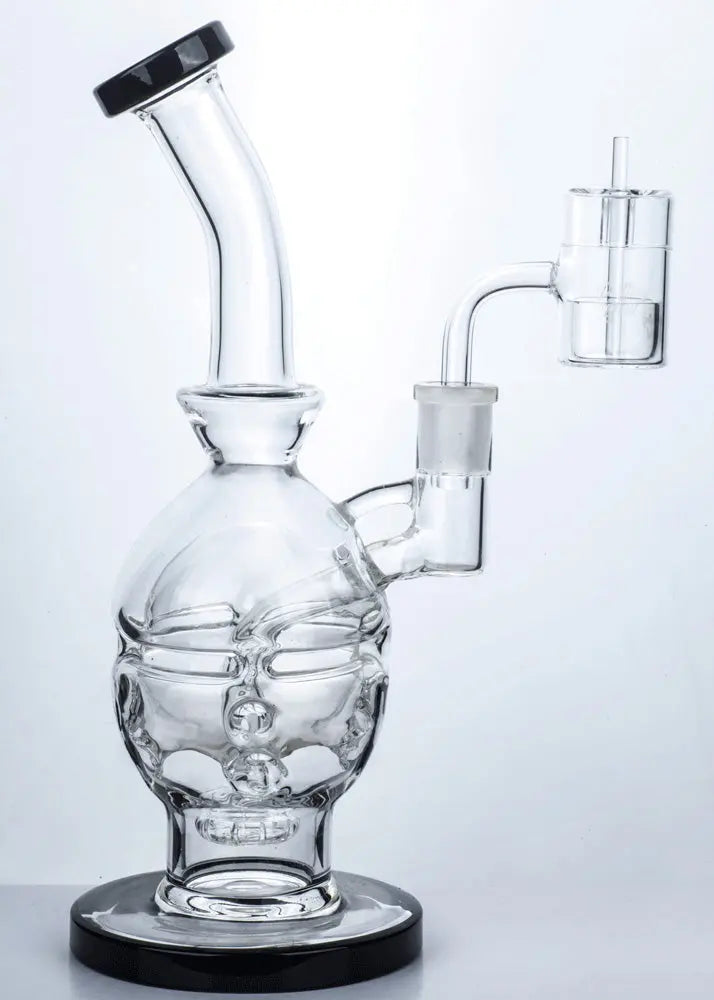 Puffing Bird™ Flat Top Quartz Banger With Straight Handle Quartz Carb Cap Set