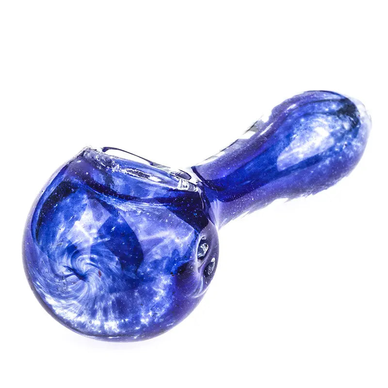 Blue Glass Spoon Pipe