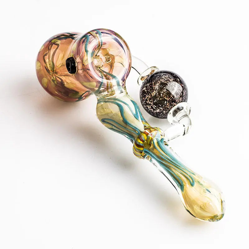 Glass Hammer Bubbler Pipe W/ Handle