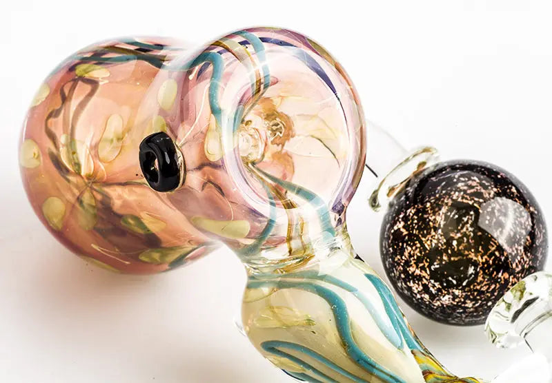 Glass Hammer Bubbler Pipe W/ Handle