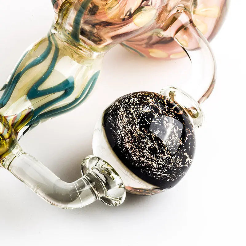 Glass Hammer Bubbler Pipe W/ Handle