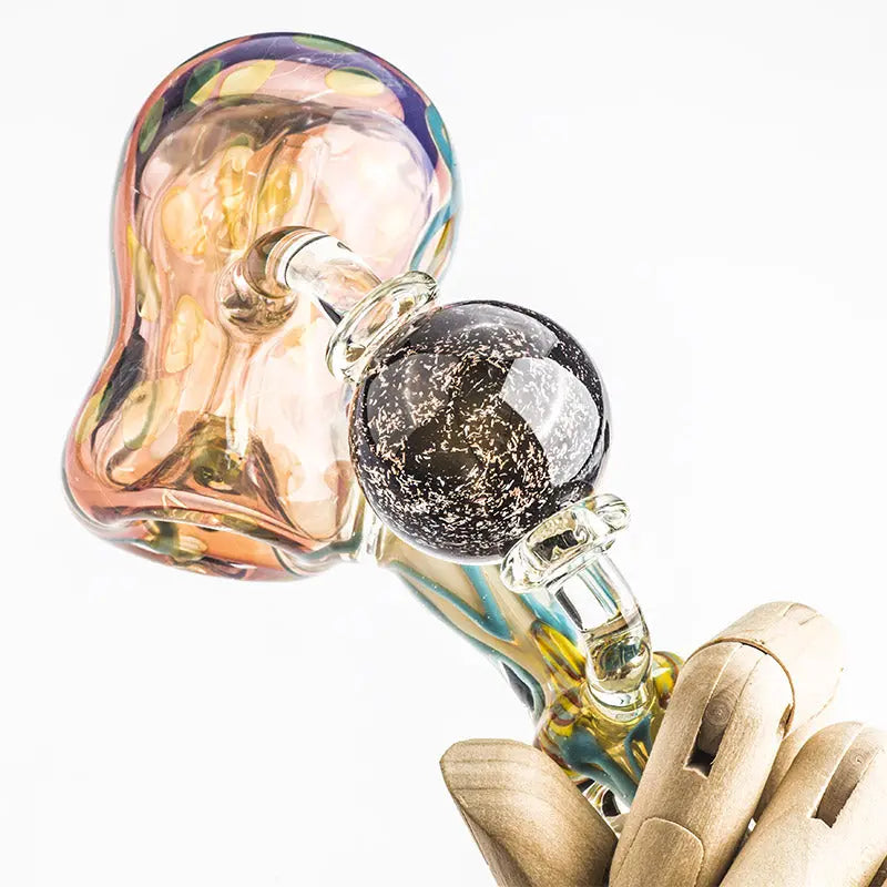 Glass Hammer Bubbler Pipe W/ Handle