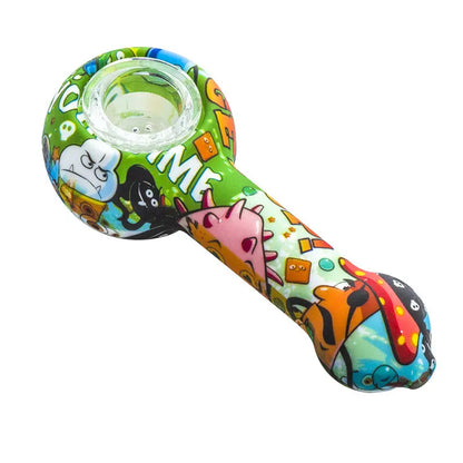 Graffiti Silicone Spoon Pipe