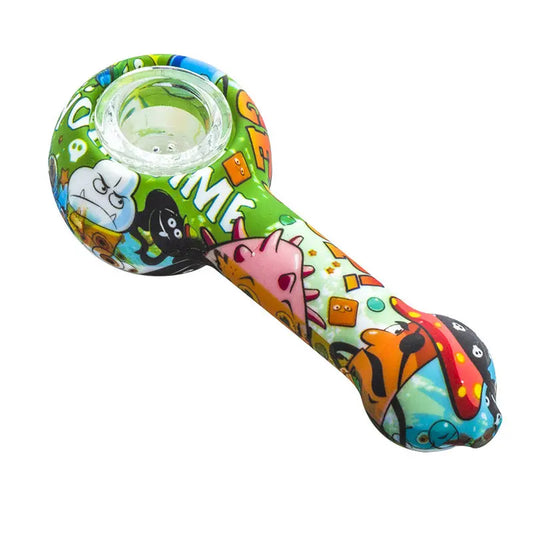 Graffiti Silicone Spoon Pipe