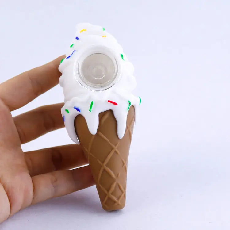 Ice Cream Silicone Hand Pipe