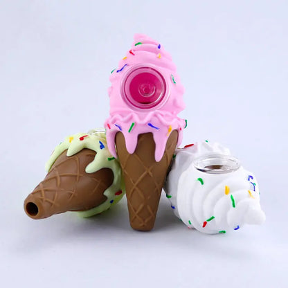 Ice Cream Silicone Hand Pipe