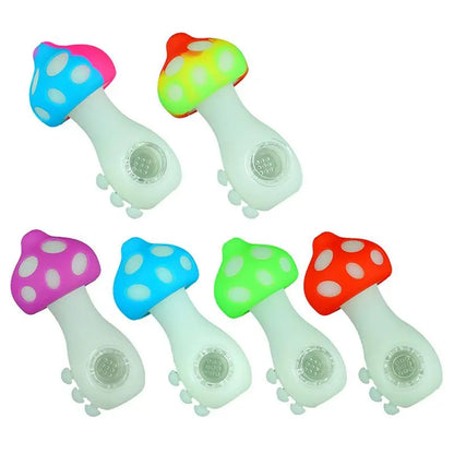 Luminous Mushroom Silicone Pipe