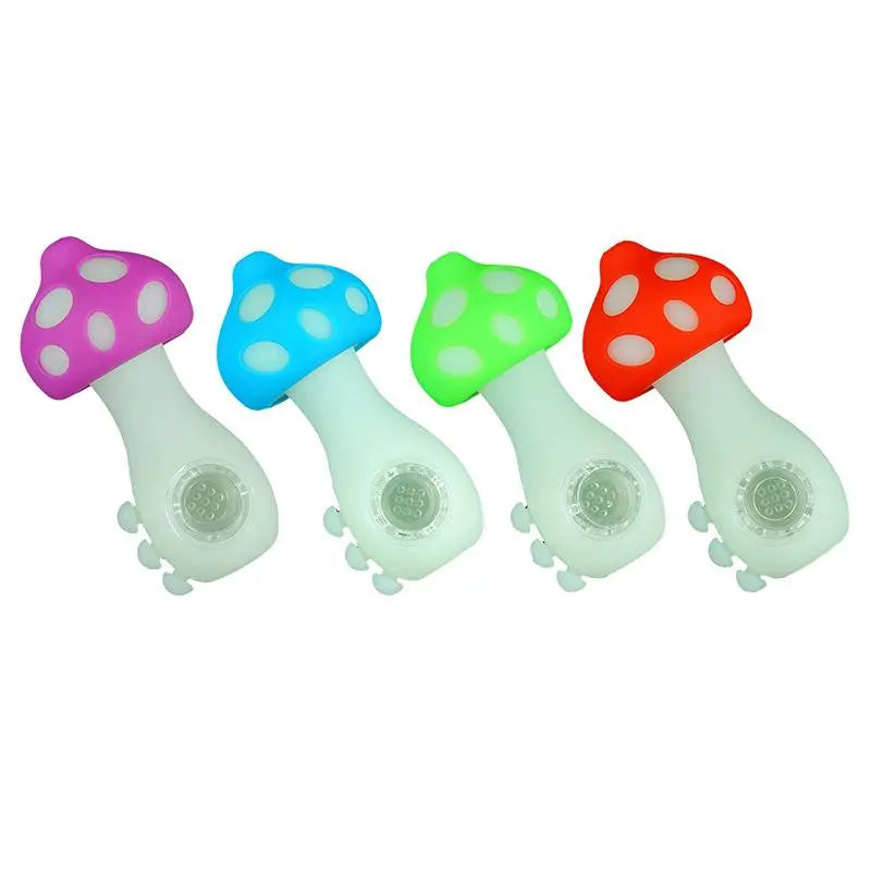 Luminous Mushroom Silicone Pipe