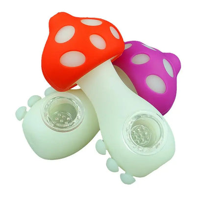 Luminous Mushroom Silicone Pipe