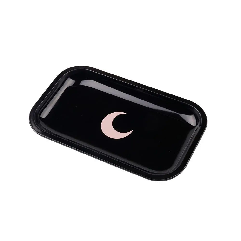 Moon Metal Cigarette Storage Rolling Tray