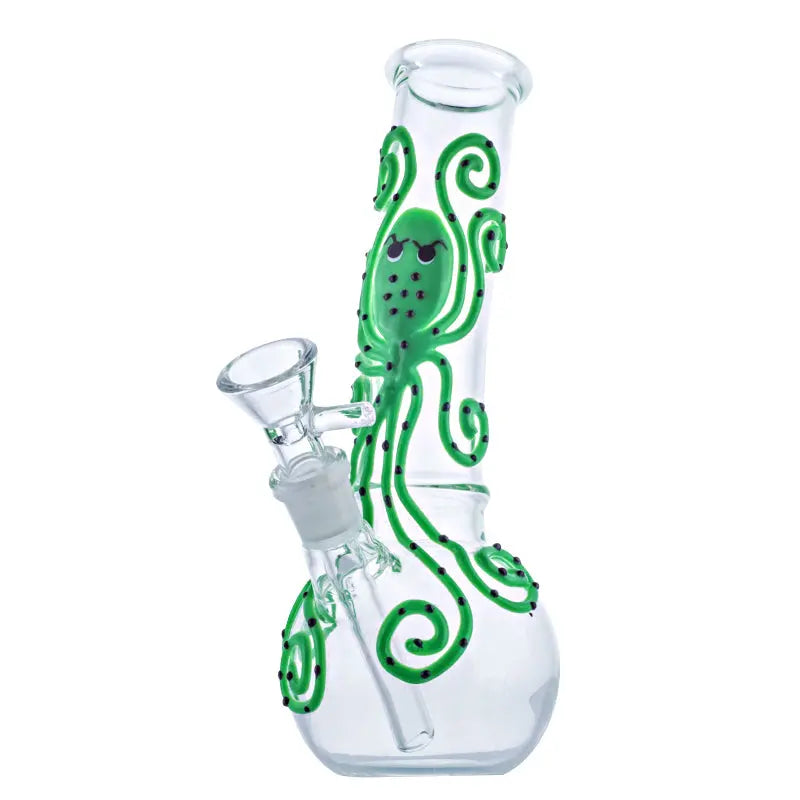 7" Octopus Pattern Glass Bong